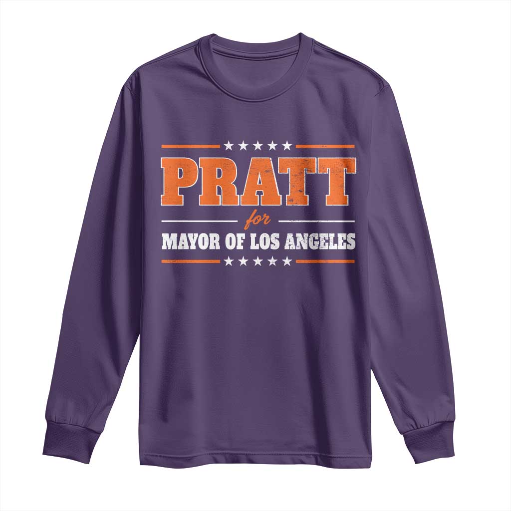Pratt For Mayor Of Los Angeles Long Sleeve Shirt LA Mayoral Election US Political TS11 Purple Print Your Wear