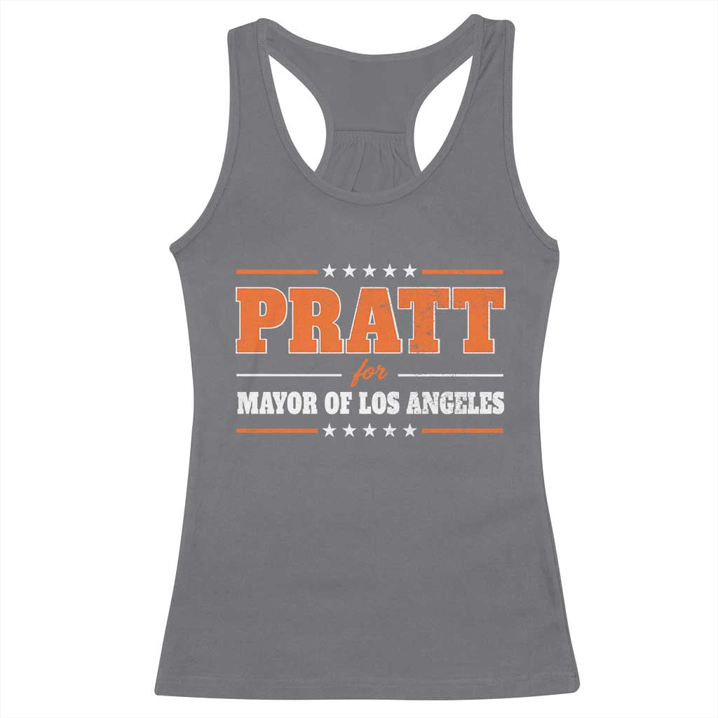 Pratt For Mayor Of Los Angeles Racerback Tank Top LA Mayoral Election US Political TS11 Charcoal Print Your Wear