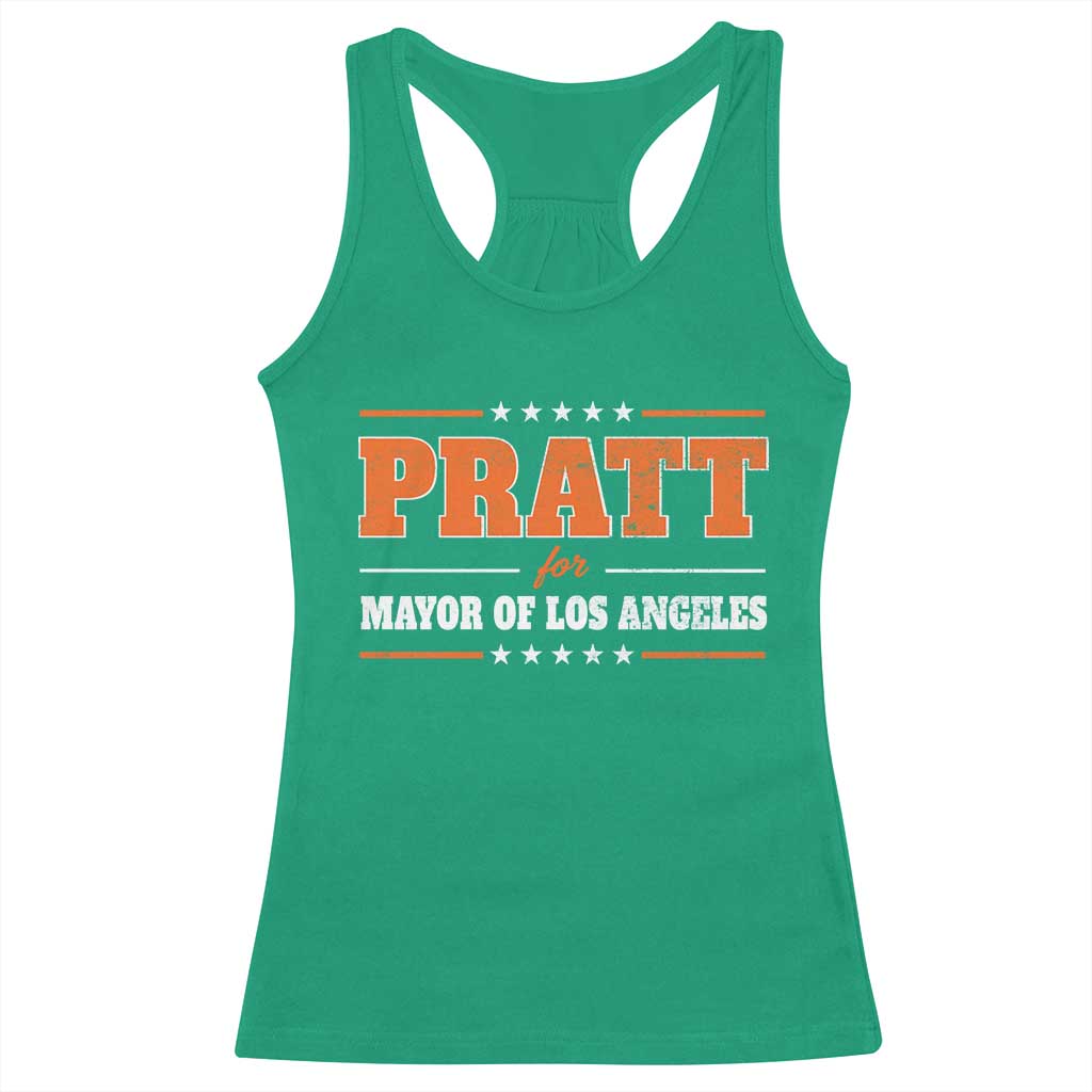Pratt For Mayor Of Los Angeles Racerback Tank Top LA Mayoral Election US Political TS11 Irish Green Print Your Wear