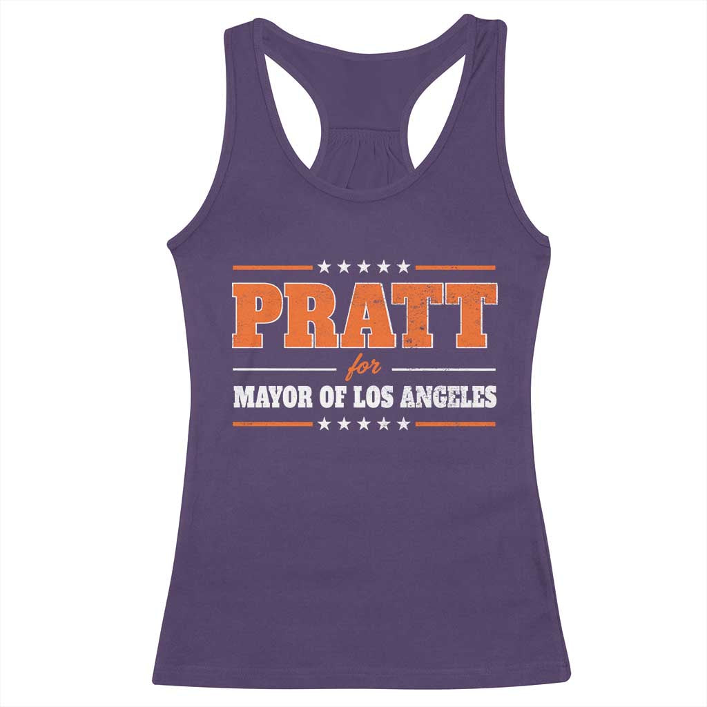 Pratt For Mayor Of Los Angeles Racerback Tank Top LA Mayoral Election US Political TS11 Purple Print Your Wear