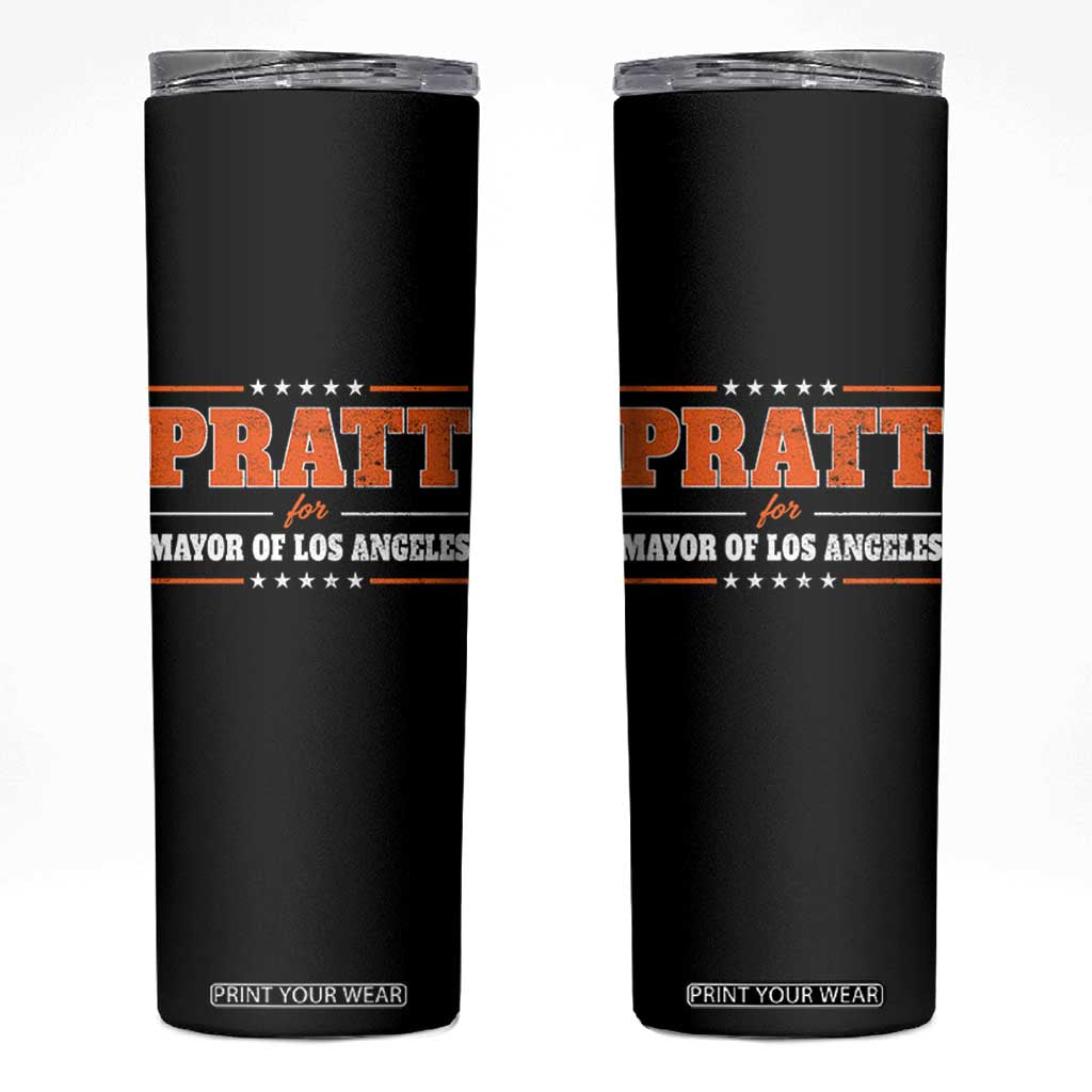Pratt For Mayor Of Los Angeles Skinny Tumbler LA Mayoral Election US Political TS11 Black Print Your Wear