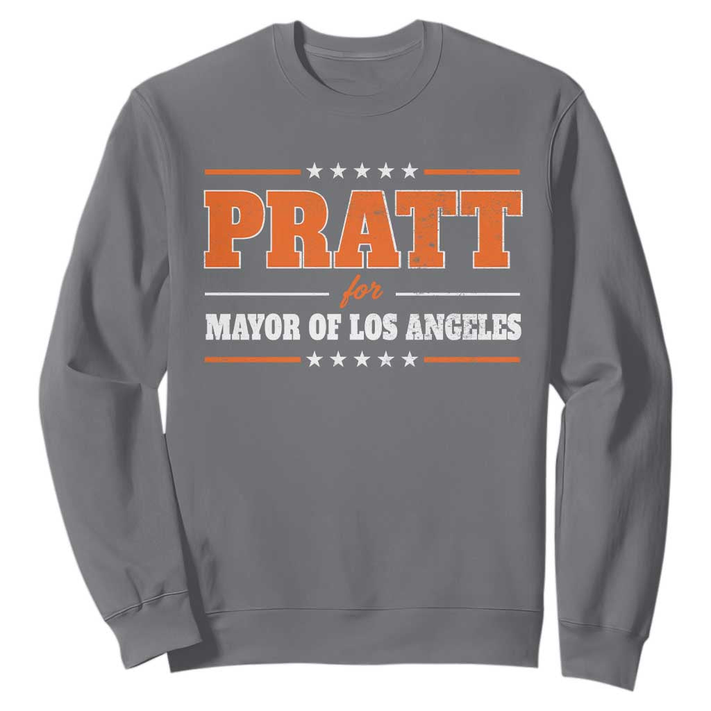 Pratt For Mayor Of Los Angeles Sweatshirt LA Mayoral Election US Political TS11 Charcoal Print Your Wear
