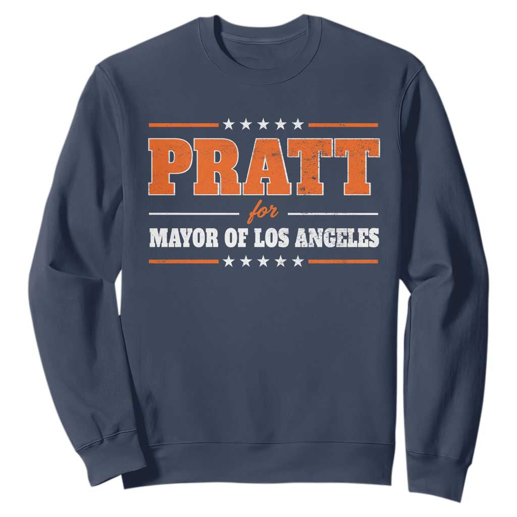Pratt For Mayor Of Los Angeles Sweatshirt LA Mayoral Election US Political TS11 Navy Print Your Wear