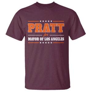 Pratt For Mayor Of Los Angeles T Shirt LA Mayoral Election US Political TS11 Maroon Print Your Wear