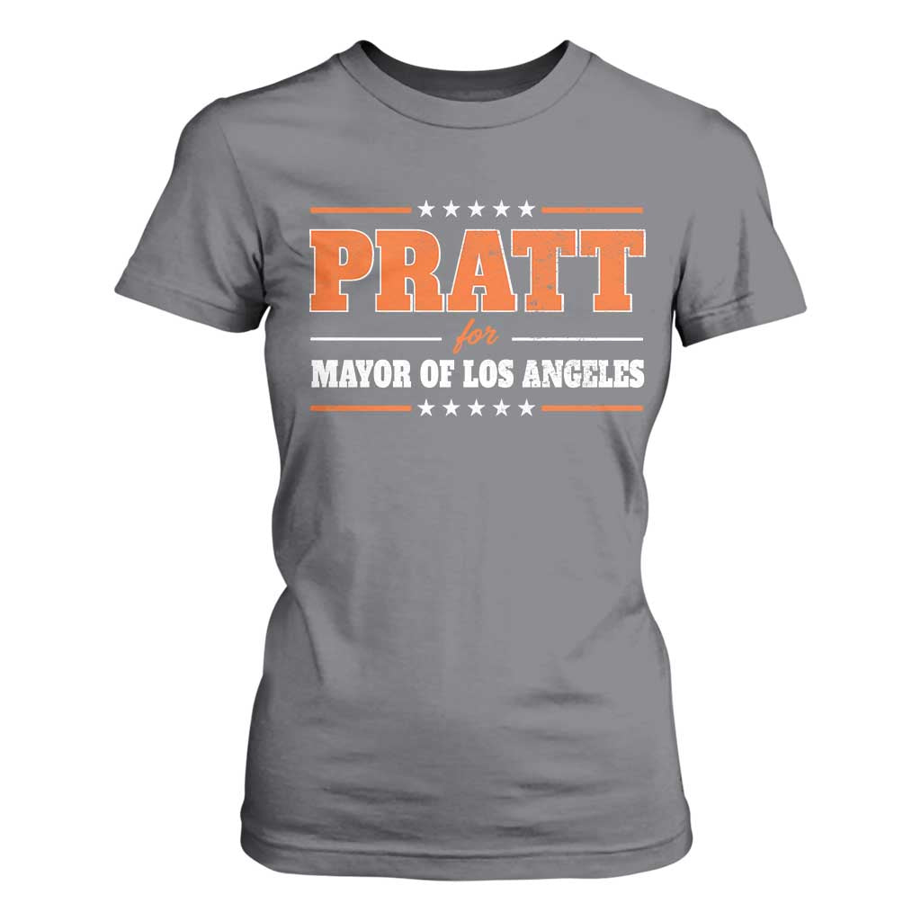 Pratt For Mayor Of Los Angeles T Shirt For Women LA Mayoral Election US Political TS11 Charcoal Print Your Wear