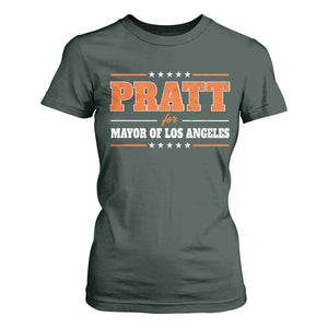 Pratt For Mayor Of Los Angeles T Shirt For Women LA Mayoral Election US Political TS11 Dark Forest Green Print Your Wear