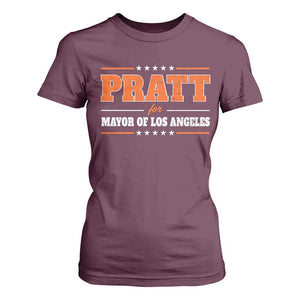Pratt For Mayor Of Los Angeles T Shirt For Women LA Mayoral Election US Political TS11 Maroon Print Your Wear