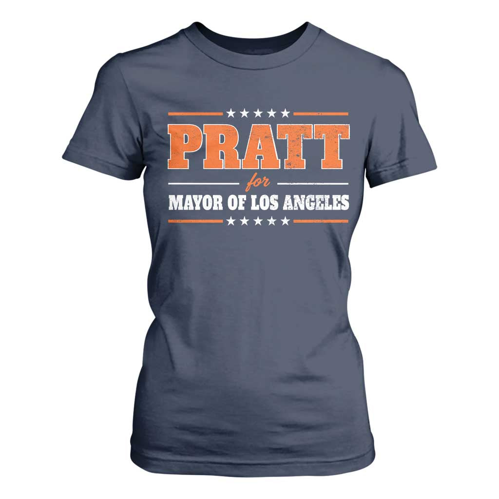 Pratt For Mayor Of Los Angeles T Shirt For Women LA Mayoral Election US Political TS11 Navy Print Your Wear