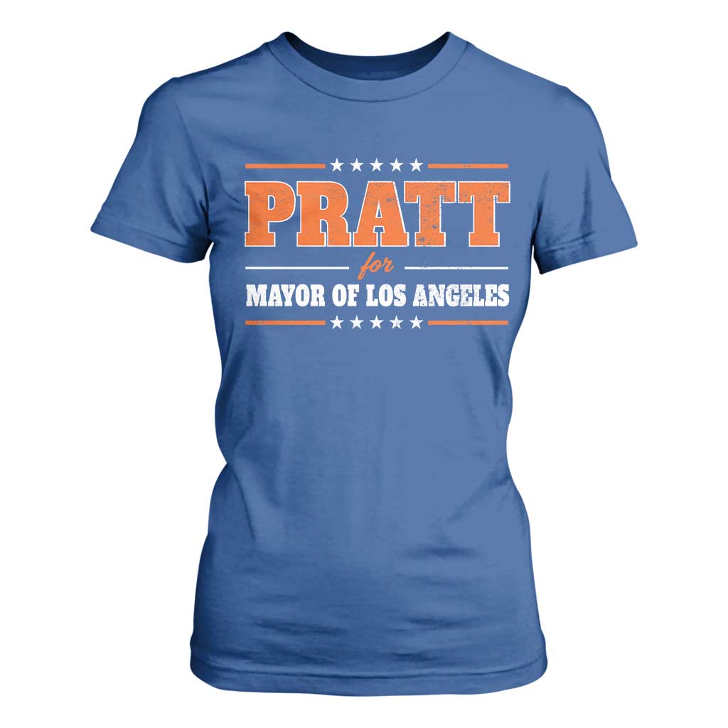 Pratt For Mayor Of Los Angeles T Shirt For Women LA Mayoral Election US Political TS11 Royal Blue Print Your Wear