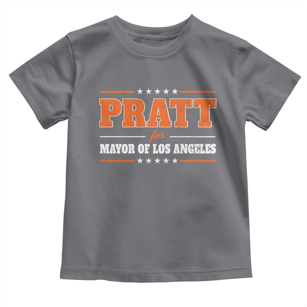 Pratt For Mayor Of Los Angeles Toddler T Shirt LA Mayoral Election US Political TS11 Charcoal Print Your Wear