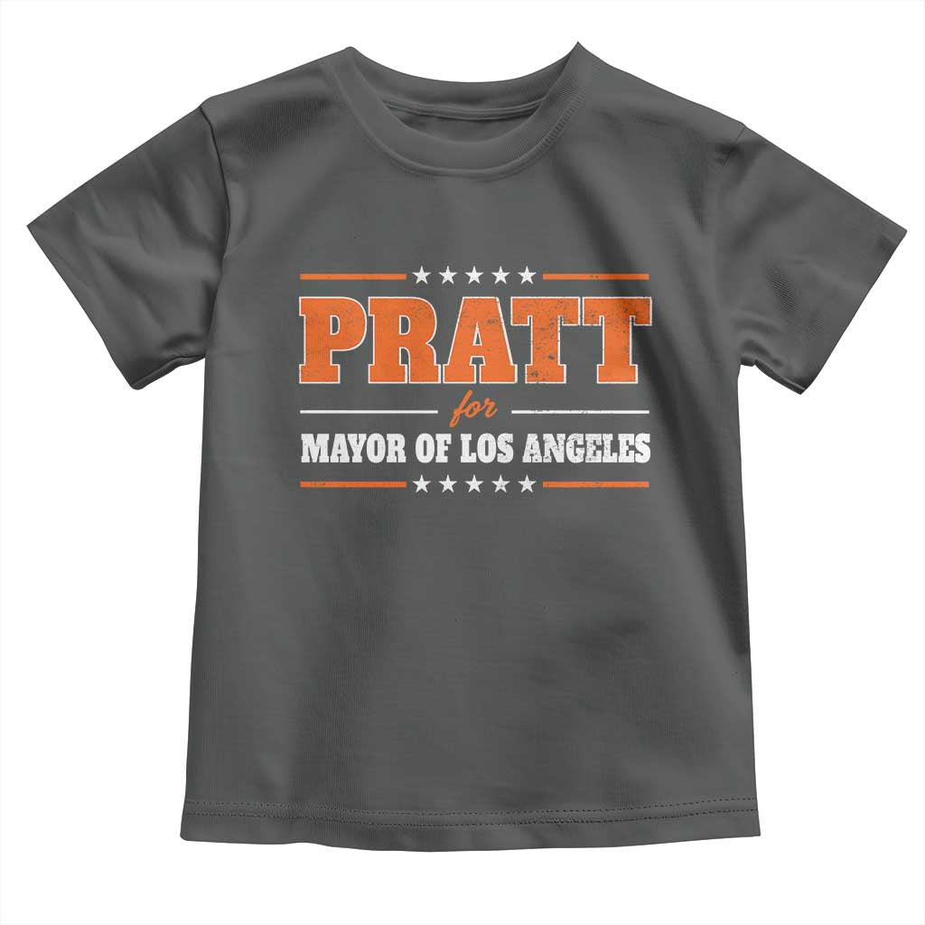 Pratt For Mayor Of Los Angeles Toddler T Shirt LA Mayoral Election US Political TS11 Dark Heather Print Your Wear