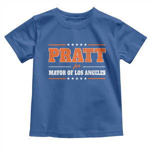 Pratt For Mayor Of Los Angeles Toddler T Shirt LA Mayoral Election US Political TS11 Royal Blue Print Your Wear
