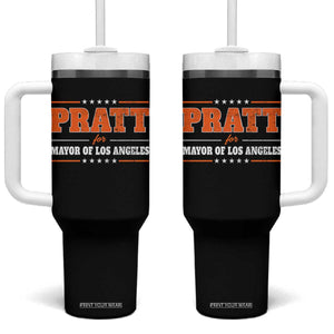 Pratt For Mayor Of Los Angeles Tumbler With Handle LA Mayoral Election US Political TS11 One Size: 40 oz Black Print Your Wear