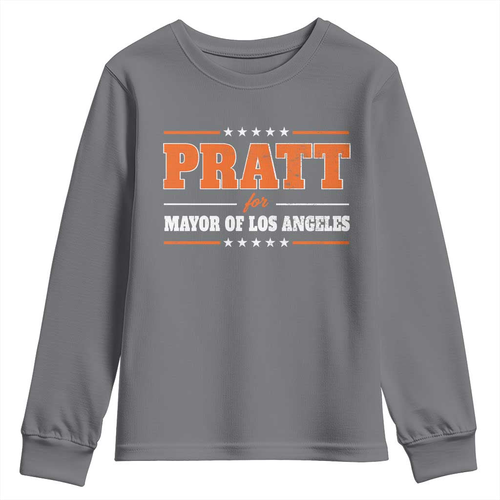 Pratt For Mayor Of Los Angeles Youth Sweatshirt LA Mayoral Election US Political TS11 Charcoal Print Your Wear