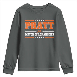 Pratt For Mayor Of Los Angeles Youth Sweatshirt LA Mayoral Election US Political TS11 Dark Heather Print Your Wear