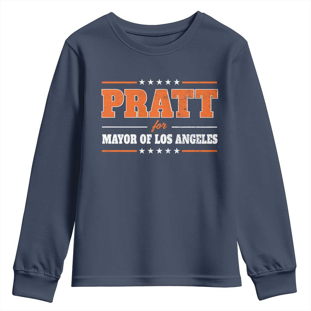 Pratt For Mayor Of Los Angeles Youth Sweatshirt LA Mayoral Election US Political TS11 Navy Print Your Wear