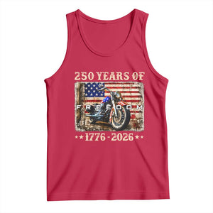 250 Years Of Freedom Motorcycle Patriotic Biker 1776 2026 Tank Top