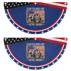 250 Years Of Freedom Motorcycle Biker 1776 2026 Patriotic Fan Flag