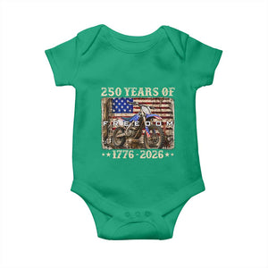 250 Years Of Freedom Dirt Bike Motocross 1776 2026 Baby Onesie