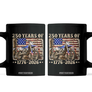 250 Years Of Freedom Dirt Bike Motocross 1776 2026 Coffee Mug