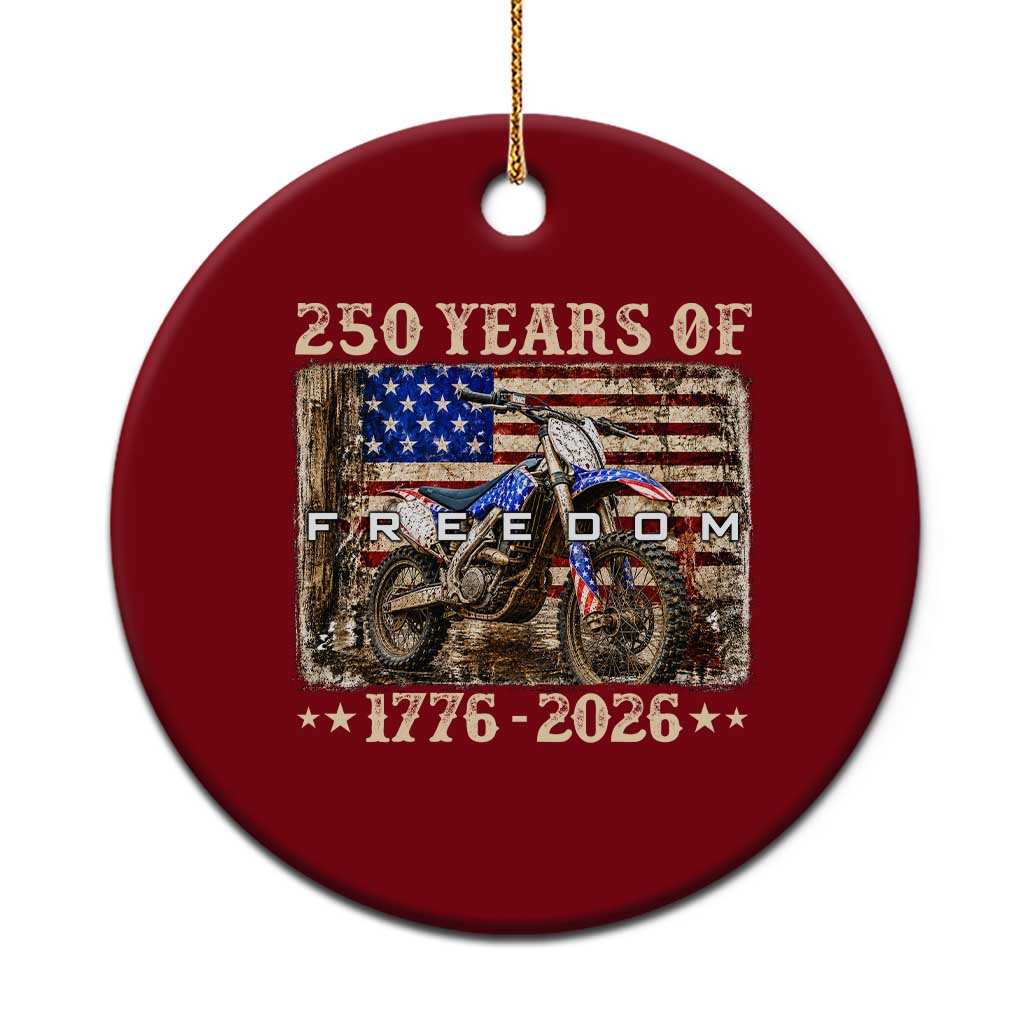 250 Years Of Freedom Dirt Bike Motocross 1776 2026 Ceramic Ornament TS11 1pc Red Print Your Wear