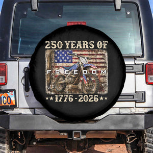 250 Years Of Freedom Dirt Bike Motocross 1776 2026 Spare Tire Cover TS11 No hole Black Print Your Wear