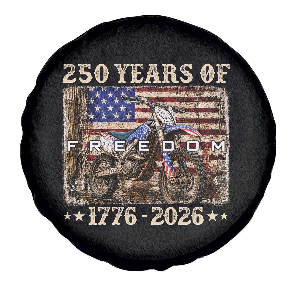250 Years Of Freedom Dirt Bike Motocross 1776 2026 Spare Tire Cover TS11 Print Your Wear