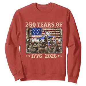 250 Years Of Freedom Dirt Bike Motocross 1776 2026 Sweatshirt
