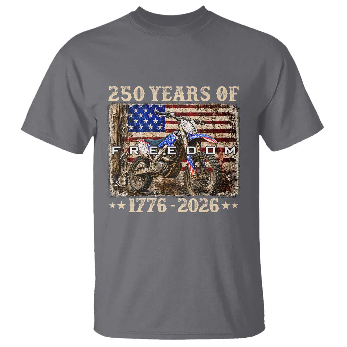 250 Years Of Freedom Dirt Bike Motocross 1776 2026 T Shirt