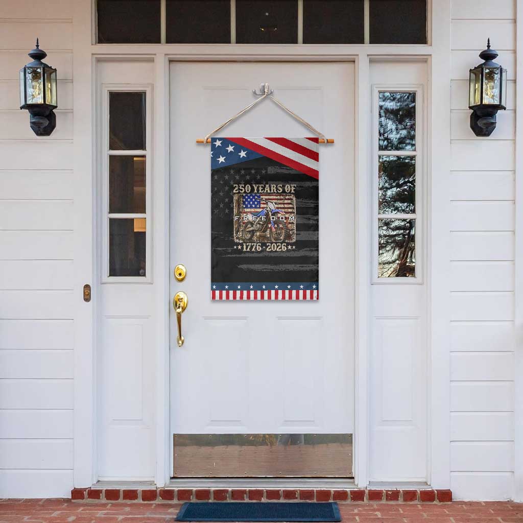 250 Years Of Freedom Dirt Bike Motocross 1776 2026 Patriotic Garden Flag TS11 Print Your Wear
