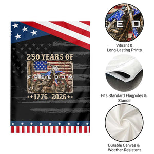 250 Years Of Freedom Dirt Bike Motocross 1776 2026 Patriotic Garden Flag TS11 Print Your Wear