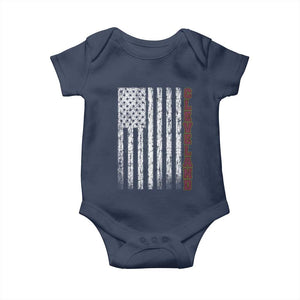 Cleveland Ohio State Pride Vintage American Flag Baby Onesie Vintage American Flag Ohio State Pride TS11 Navy Print Your Wear
