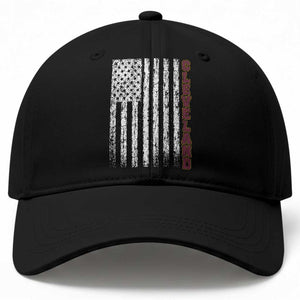 Cleveland Ohio State Pride Vintage American Flag Baseball Cap Vintage American Flag Ohio State Pride TS11 Print Your Wear