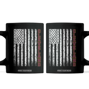 Cleveland Ohio State Pride Vintage American Flag Coffee Mug Vintage American Flag Ohio State Pride TS11 Black Print Your Wear