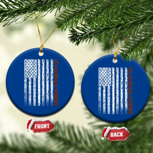 Cleveland Ohio State Pride Vintage American Flag Ceramic Ornament Vintage American Flag Ohio State Pride TS11 1pc Blue Print Your Wear