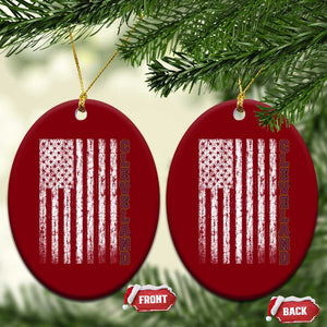 Cleveland Ohio State Pride Vintage American Flag Ceramic Ornament Vintage American Flag Ohio State Pride TS11 Print Your Wear