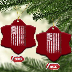 Cleveland Ohio State Pride Vintage American Flag Ceramic Ornament Vintage American Flag Ohio State Pride TS11 Print Your Wear