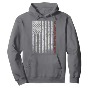 Cleveland Ohio State Pride Vintage American Flag Hoodie Vintage American Flag Ohio State Pride TS11 Charcoal Print Your Wear