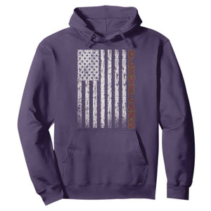 Cleveland Ohio State Pride Vintage American Flag Hoodie Vintage American Flag Ohio State Pride TS11 Purple Print Your Wear