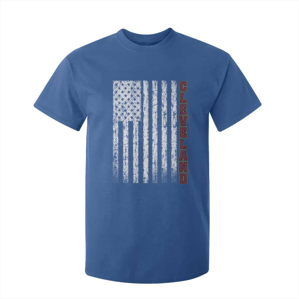Cleveland Ohio State Pride Vintage American Flag T Shirt For Kid Vintage American Flag Ohio State Pride TS11 Royal Blue Print Your Wear