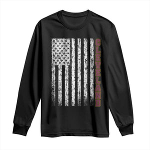 Cleveland Ohio State Pride Vintage American Flag Long Sleeve Shirt Vintage American Flag Ohio State Pride TS11 Black Print Your Wear
