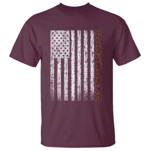 Cleveland Ohio State Pride Vintage American Flag T Shirt Vintage American Flag Ohio State Pride TS11 Maroon Print Your Wear