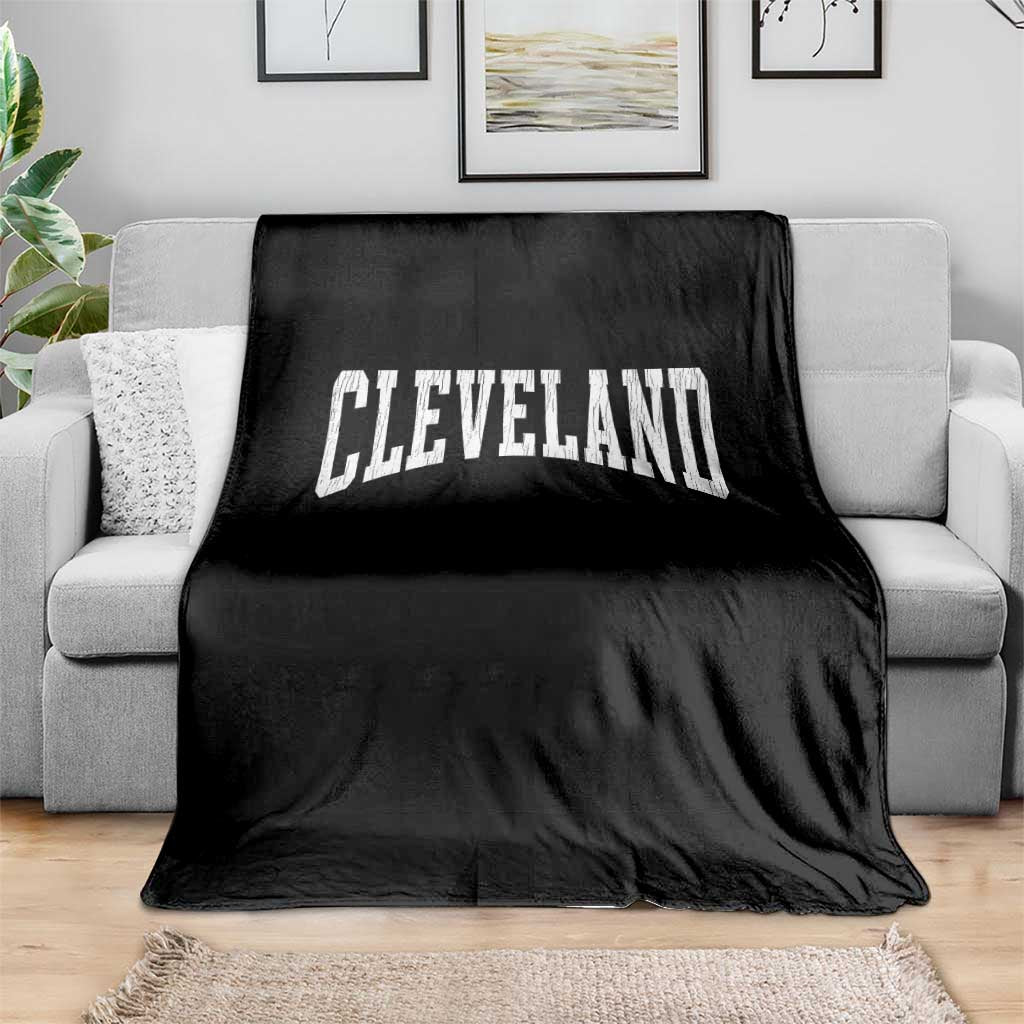 Cleveland Ohio OH City Throwback Design Vintage Throw Blanket TS11 Print Your Wear
