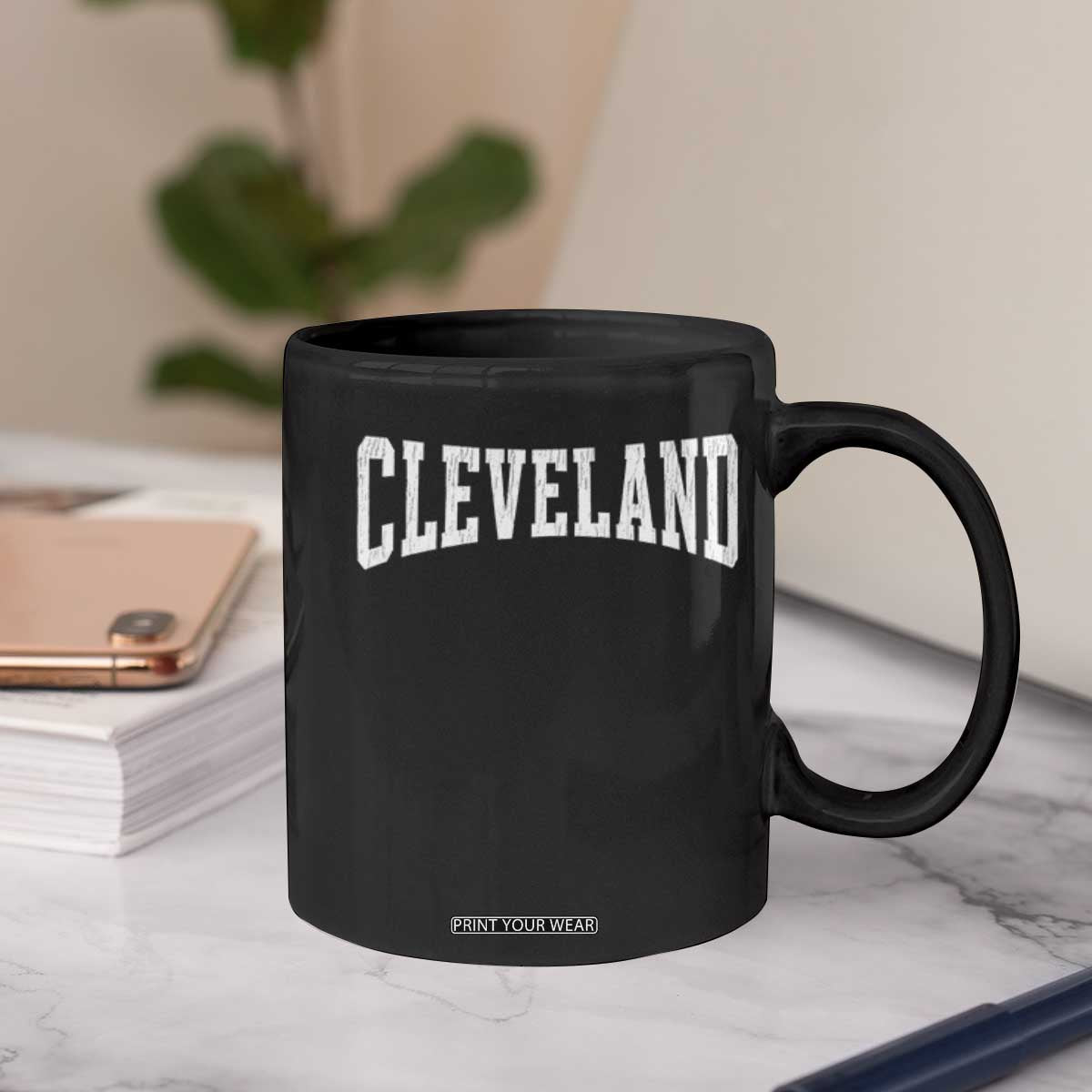 Cleveland Ohio OH City Throwback Design Vintage Coffee Mug TS11 Print Your Wear