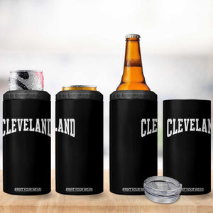 Cleveland Ohio OH City Throwback Design Vintage 4 in 1 Can Cooler Tumbler TS11 Print Your Wear