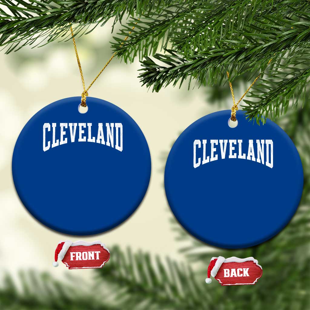 Cleveland Ohio OH City Throwback Design Vintage Ceramic Ornament TS11 1pc Blue Print Your Wear