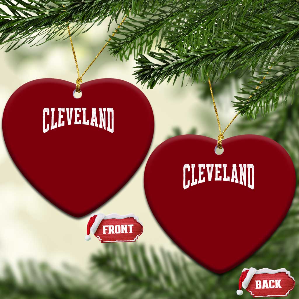 Cleveland Ohio OH City Throwback Design Vintage Ceramic Ornament TS11 Print Your Wear