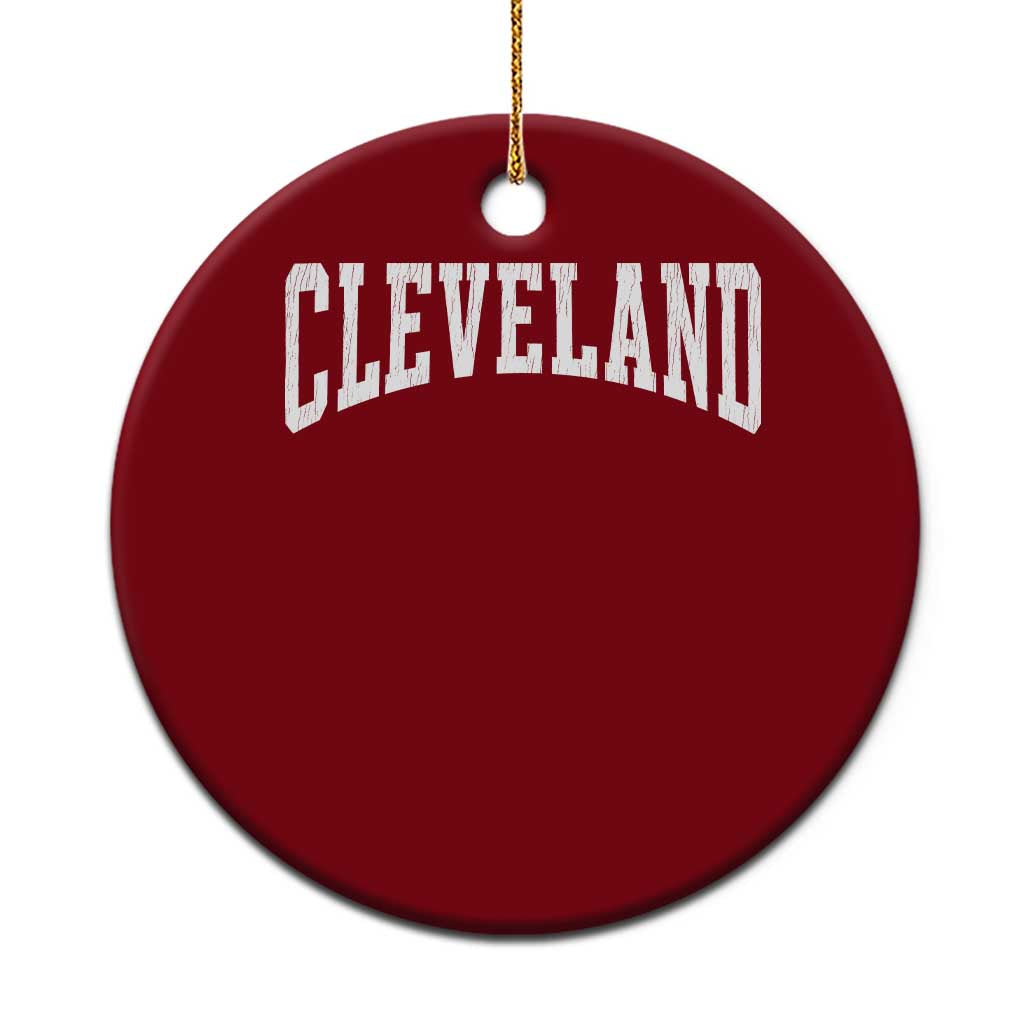 Cleveland Ohio OH City Throwback Design Vintage Ceramic Ornament TS11 1pc Red Print Your Wear