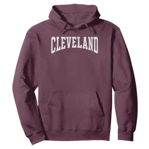 Cleveland Ohio OH City Throwback Design Vintage Hoodie TS11 Maroon Print Your Wear