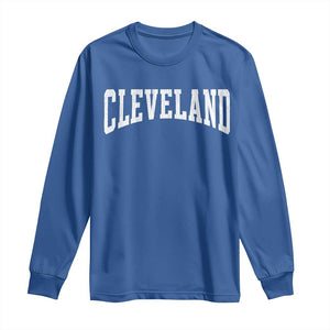 Cleveland Ohio OH City Throwback Design Vintage Long Sleeve Shirt TS11 Royal Blue Print Your Wear